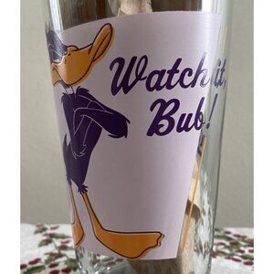 Looney Tunes Pint Glass "Watch It Bub!" Daffy Duck Collector USA Made WB ICUP